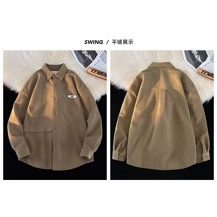 Áo Sơ Mi Tay Dài Dáng Rộng Kiểu vintage Nhật Bản plus size m-8xl