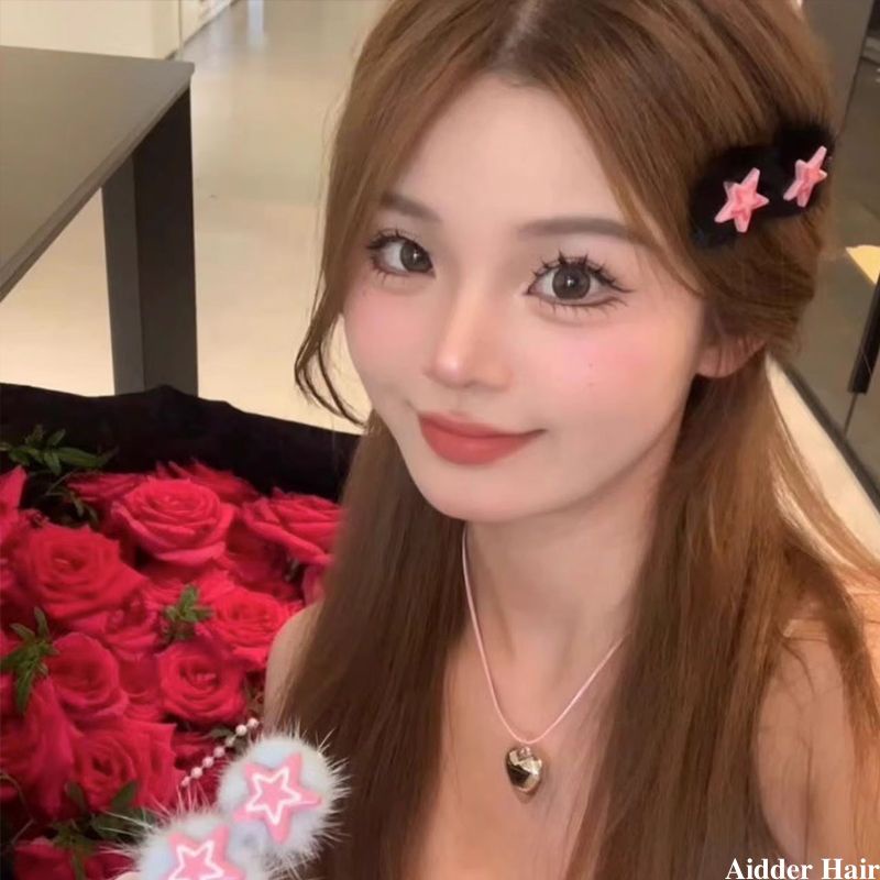 Kẹp Tóc Hình Ngôi Sao Bằng Lông Nhung Thời Trang Hàn Quốc Dành Cho Nữ y2k