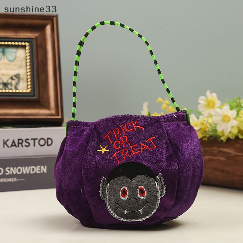 Túi Đựng Kẹo su 2023 In Họa Tiết halloween / Phù Thủy / Mèo Đen Cho Bé