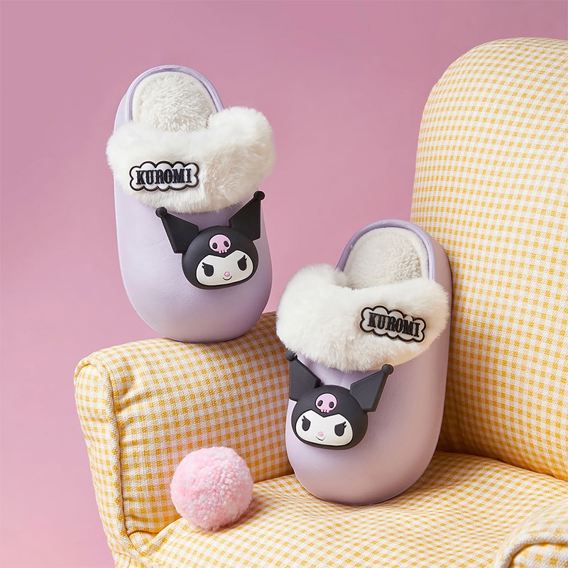 Sanrio Dép Bông Cheerful Mario Đi Trong Nhà Dễ Tháo Rời Cho Bé dép bông đế cao