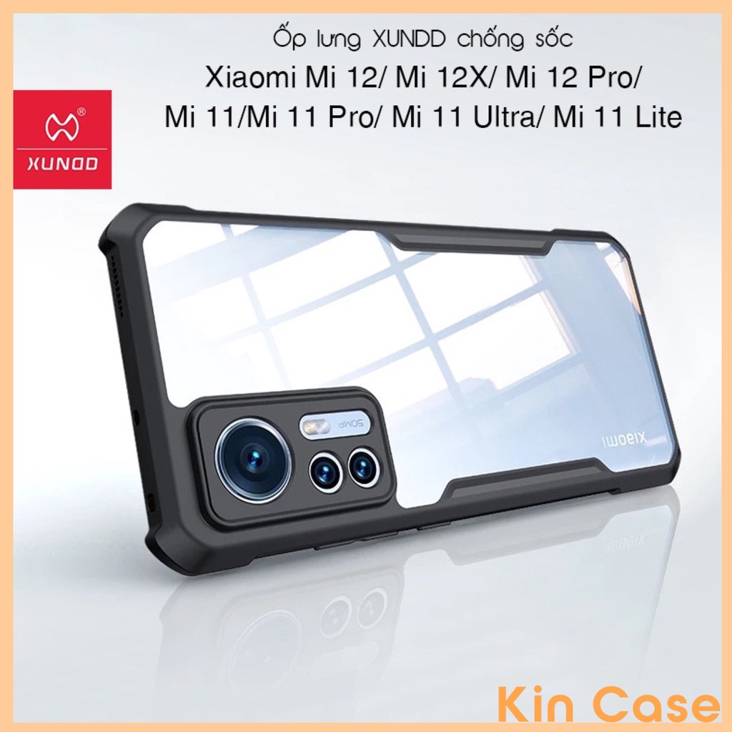 Ốp Lưng XUNDD Xiaomi Mi 12 / 12S / 12X / 12 Pro / Mi 12 Lite/ Mi 11/ Mi 11 Pro/ Mi 11 Ult, Mặt lưng 