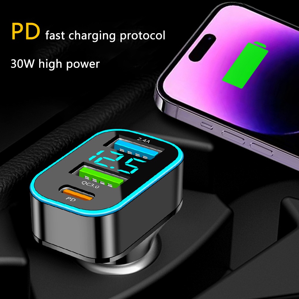 Tẩu Sạc Nhanh 66w pd 30w qc3.0 Cho iphone galaxy