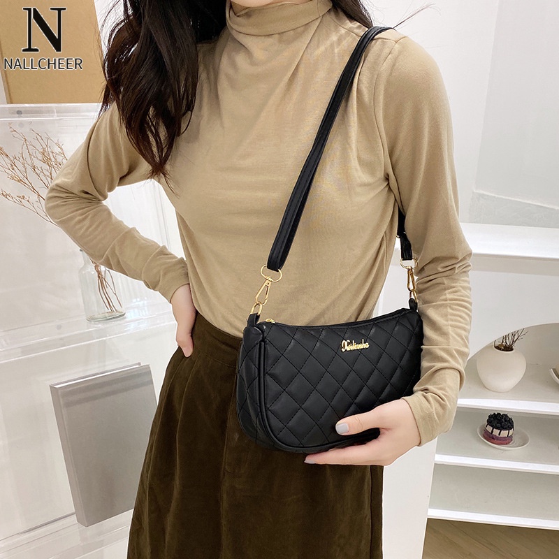 Nallcheer Túi Xách Đeo Vai Họa Tiết Thêu Phong Cách retro Hàn Quốc Cho Nữ Thời Trang