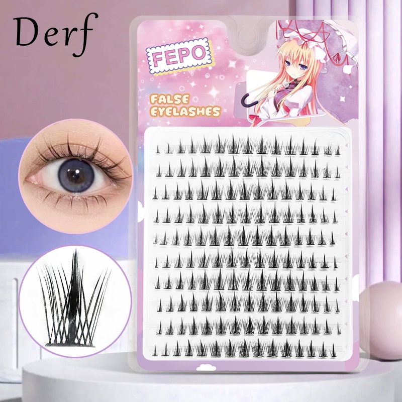 Fepo Set 10 Hàng Lông Mi Giả 3d Dày Tự Nhiên 4mm-11mm