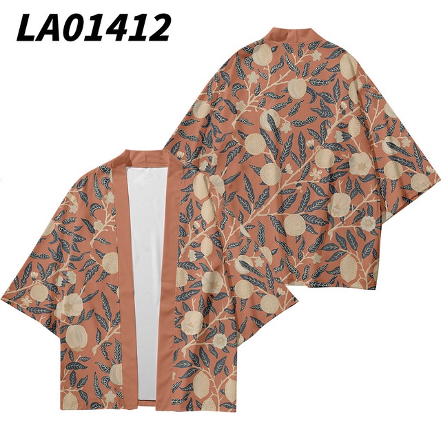 Áo kimono Truyền Thống Nhật Bản Họa Tiết Trái Cây Cho Nam Nữ