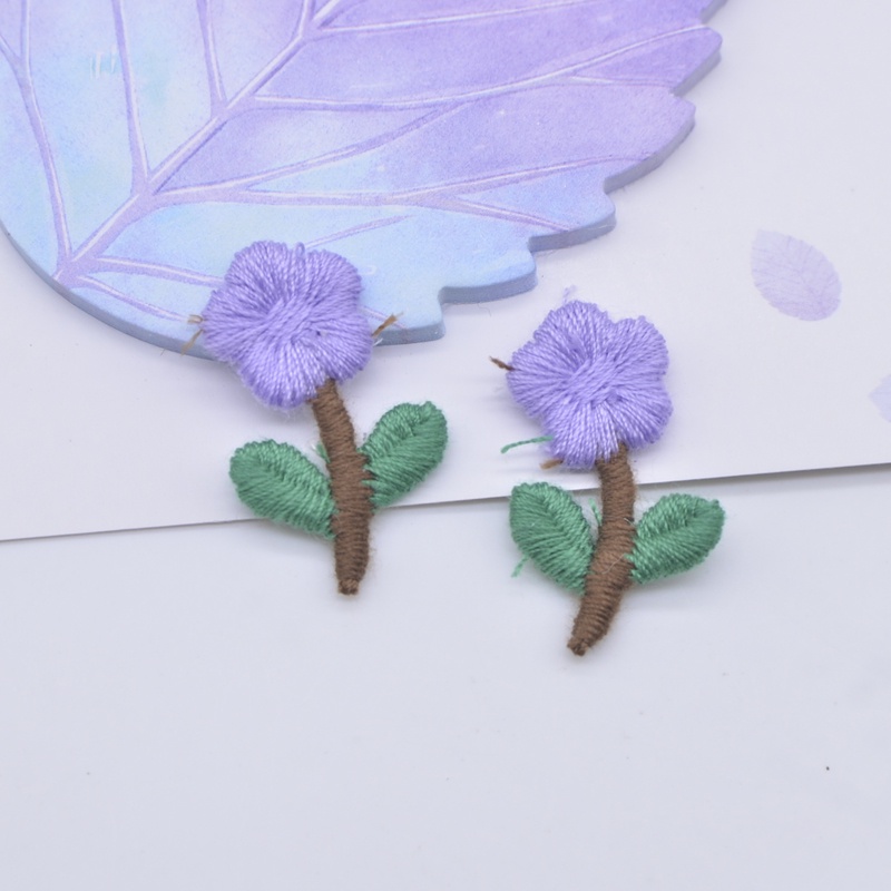 Set 20 Kẹp Vải Thêu Hình Hoa Hướng Dương 18 * 28mm Trang Trí Nón