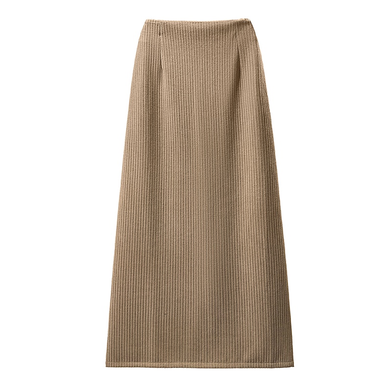 Chân Váy Dài Qua Gối Dáng Chữ a Lưng Cao Bằng Vải cashmere Kích Thước m-4xl Thời Trang Cho Nữ