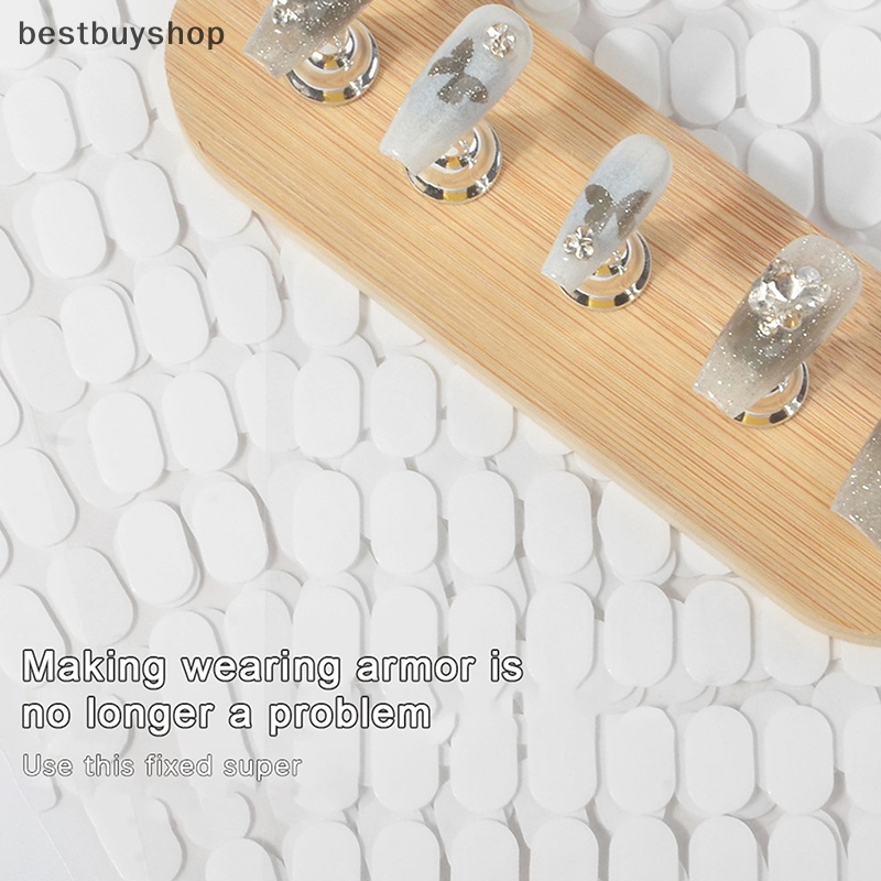 Bộ 100 Băng Keo Hai Mặt Bằng acrylic Trong Suốt Dùng Cho Trưng Bày Móng Tay Mới