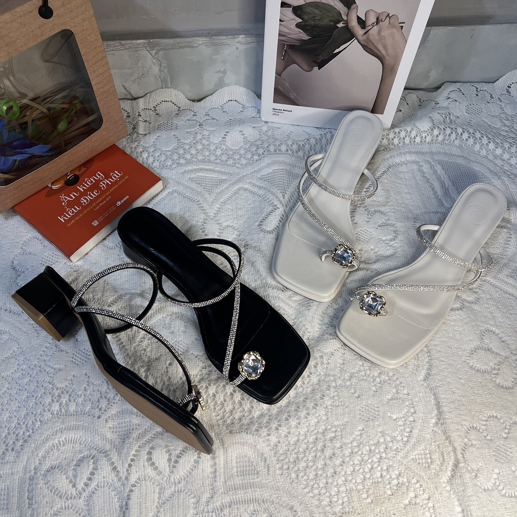 Giày cao gót bigsize đế 2 lớp quai đá xỏ ngón cao 3 cm size 40-44