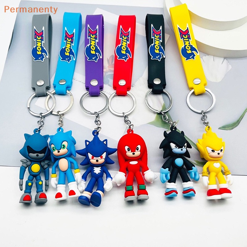 Móc Khóa Hình Nhím sonic x the hedgehog Hoạt Hình Bằng Silicon Làm Quà Tặng