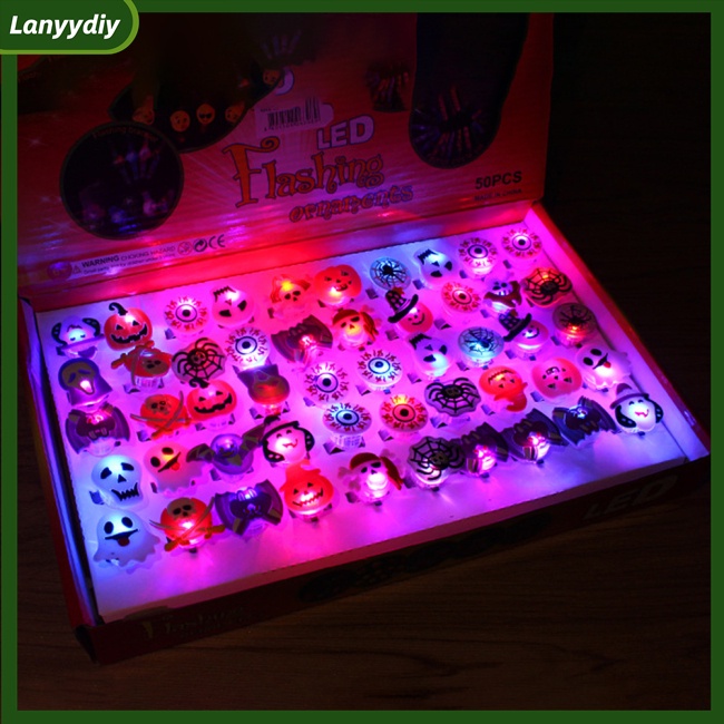 Lanydiy Set 50 Vòng Đèn led 9-13 Dùng Pin Có Thể Điều Chỉnh Kích Thước Dùng Cho Tiệc halloween