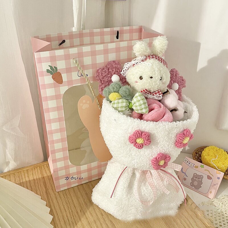 Bó Hoa Búp Bê Nhồi Bông Dễ Thương Dùng Làm Quà Tặng Sinh Nhật / Lễ Tình Nhân