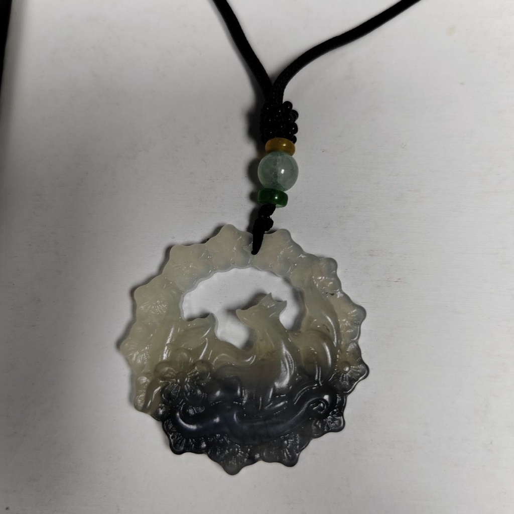 Xiuyu Dây Chuyền Mặt Hình Cáo Đá Ngọc Bích Tự Nhiên Tùy Chỉnh