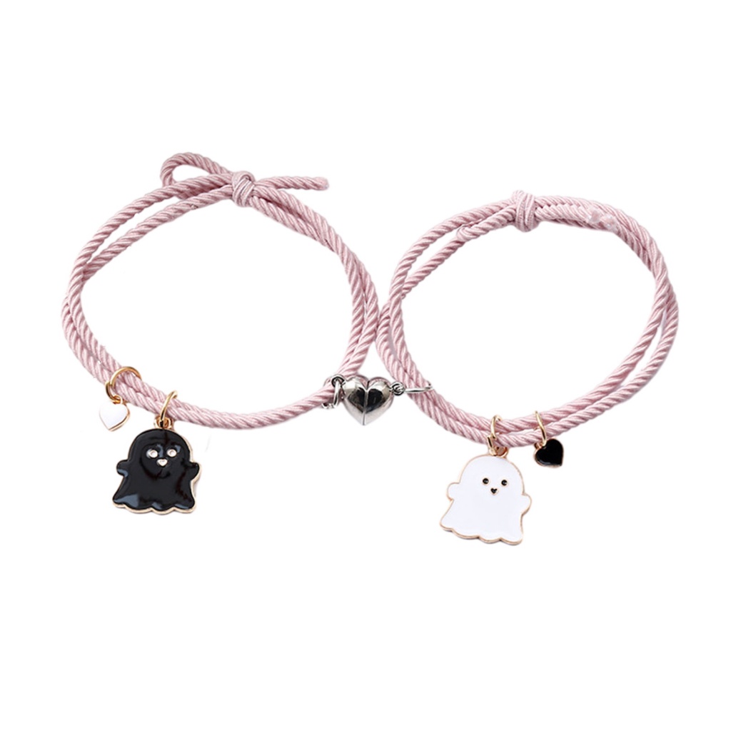 Cocosweet.my Vòng Đeo Tay Nam Châm Trọng Lượng Nhẹ Mặt Dây Chuyền Hình Ma Quà Tặng halloween Cho Cặp Đôi Nam Nữ