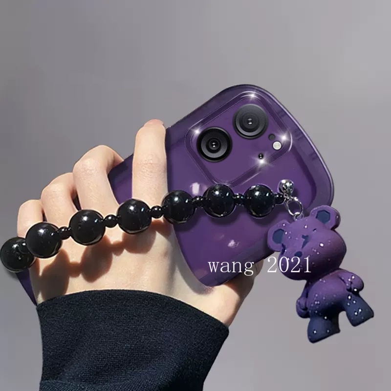 Ốp Điện Thoại Mềm Trong Suốt Màu Trơn Có Vòng Tay & Búp Bê Cho xiaomi 13t / 13t pro 5g / 13t pro 5g