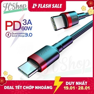 [ PD 60W ] Cáp sạc nhanh Baseus 2 cổng Type-C PD 60W - Cáp sạc nhanh Baseus 2 cổng Type-C PD 60W