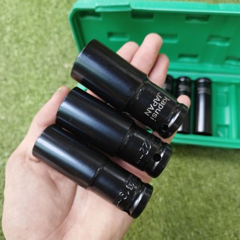 Bộ 10 đầu khẩu, đầu túyt Cao Cấp dùng cho máy siết bulong 1/2 -8-24mm