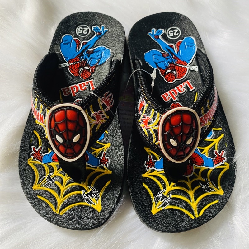 Dép kẹp trẻ em siêu nhân nhện LADA cao cấp, dép siêu nhân nhện cho bé trai siêu hot hit