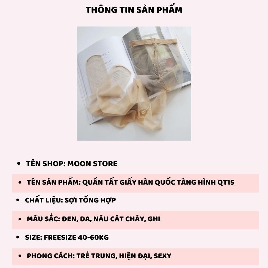 Quần tất giấy nữ TÀNG HÌNH siêu mỏng Hàn Quốc che khuyết điểm chân Kelly Land