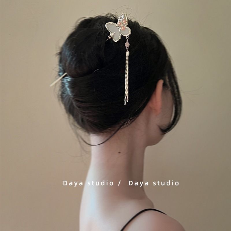 Trâm Cài Tóc Kim Loại Hình Bướm Phong Cách Trung Hoa Cổ Điển Mới
