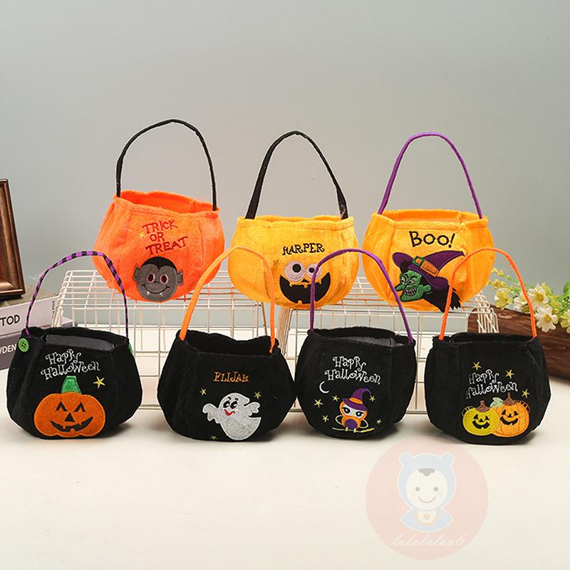 Laa6-túi Xách Tay Họa Tiết Bí Ngô / Ma Hoạt Hình halloween Cho Trẻ Em