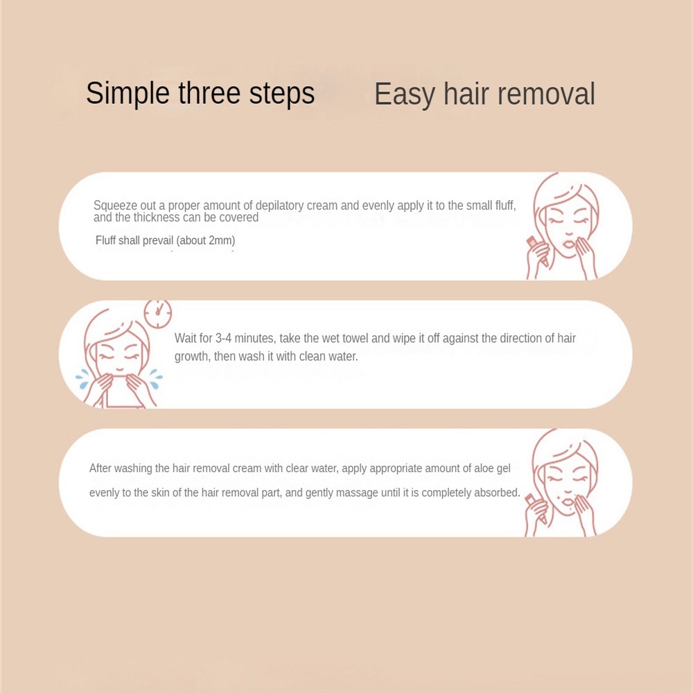 Kem tẩy lông môi Nicor Mặt nạ môi dành cho nam nữ dành riêng cho mặt có râu nhỏ Kem tẩy lông + gel lô hội LOEY1