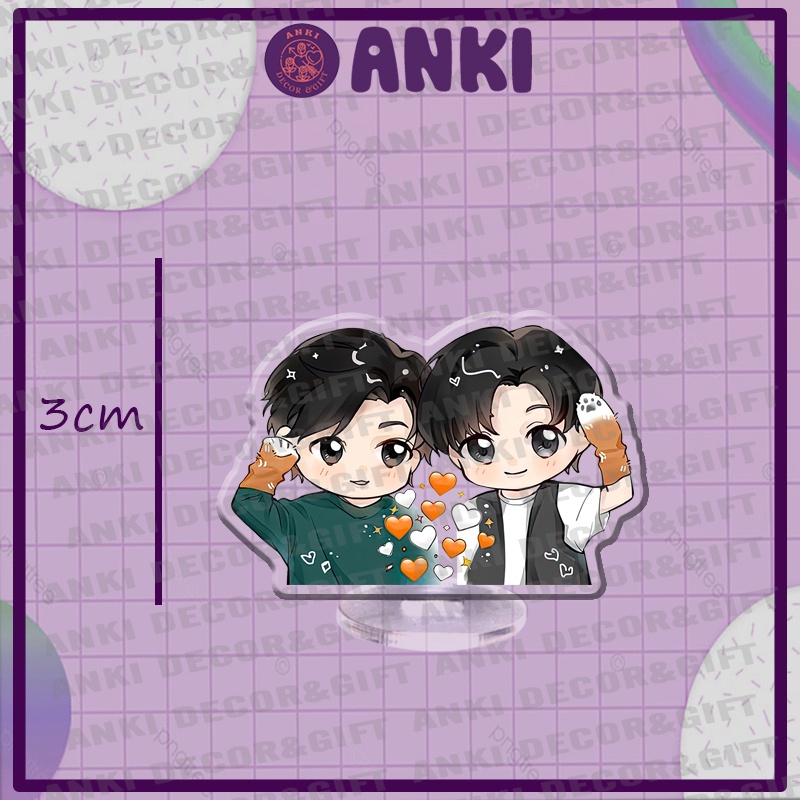 Standee mini FIRSTKHAOTUNG chibi dễ thương, standee  mica trong suốt, mô hình chibi nhân vật cute, quà tặng