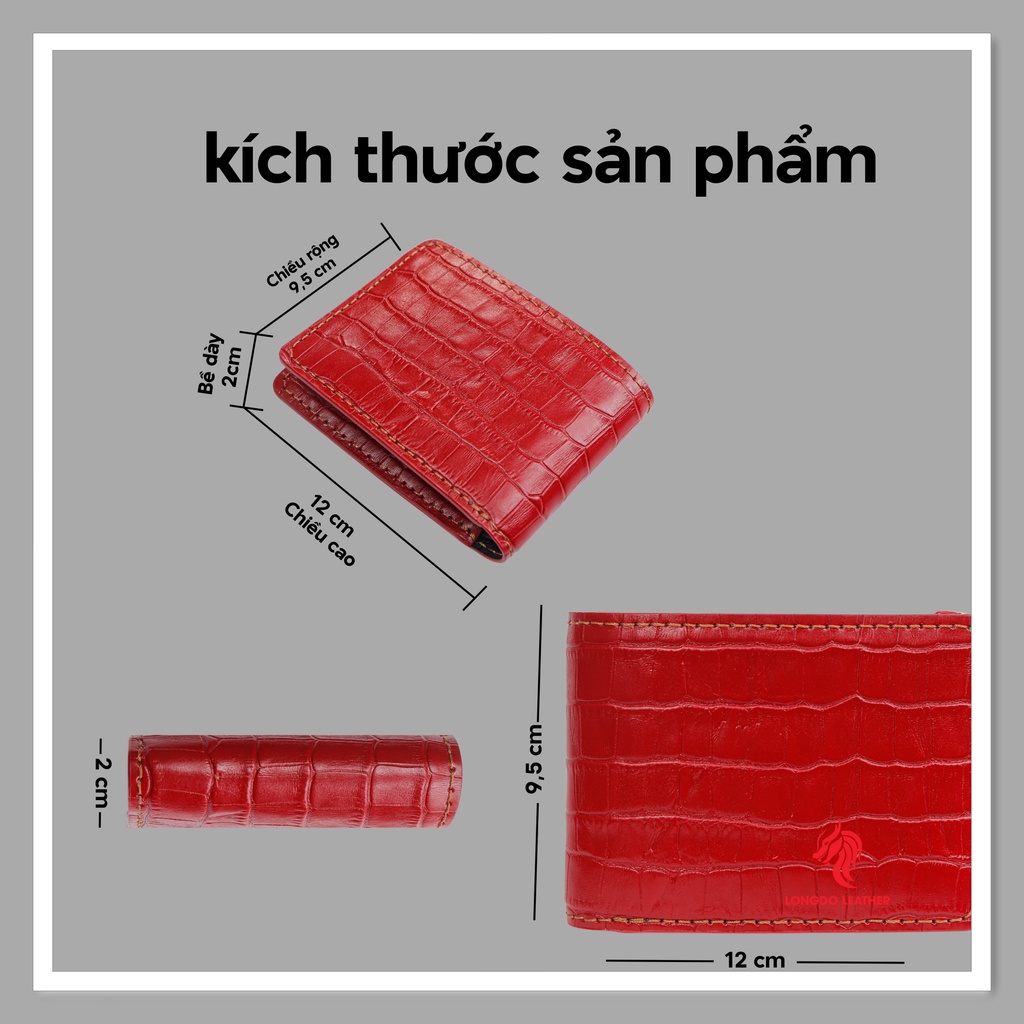 Ví da cao cấp bảo hành 5 năm thương hiệu Longdo Leather - B13