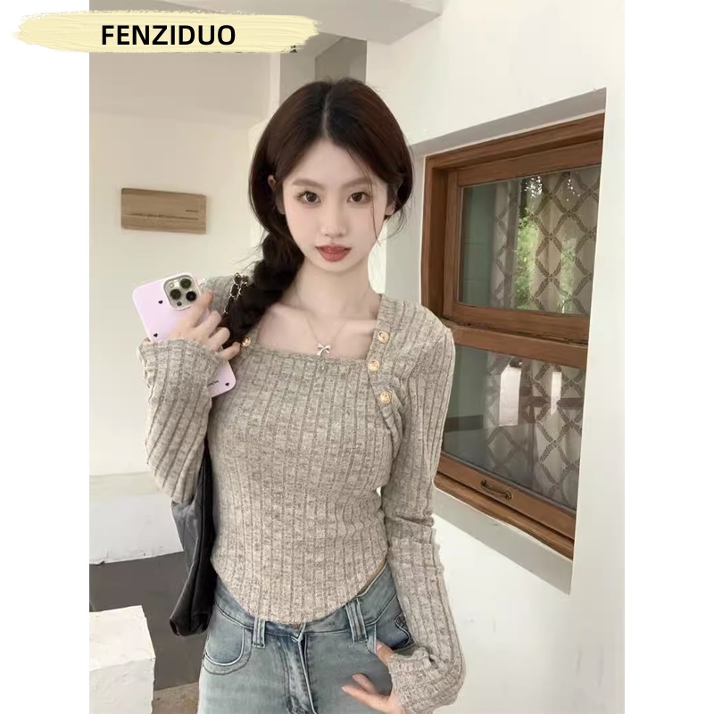 KIKONEY SHOP Áo Len áo khoác cardigan Popular Xu hướng Fashion Phong cách WMY2393F1B 39Z230926
