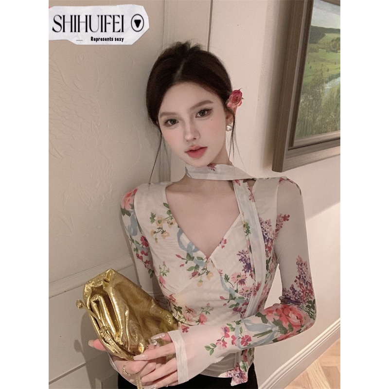 SHIHUIFEI Áo Sơ Mi áo sơ mi nữ áo kiểu hàn quốc trendy Tinh tế nhí nhảnh Fashion WCS2300CGV 41Z231008