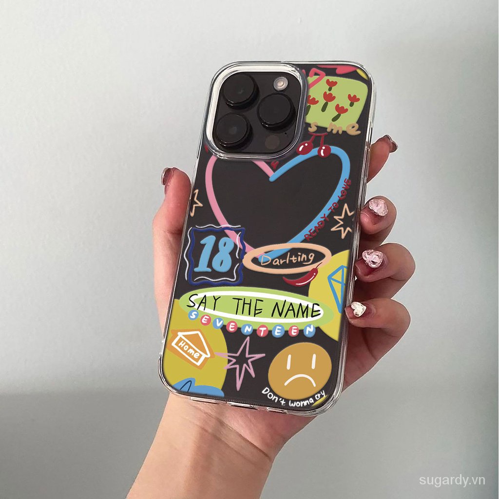 Trong Suốt Ốp Điện Thoại Hình Trái Tim Cho iphone 15pro 15promax 14promax 13promax 11promax 15 14 13 12 11 pro max xr x xsmax 7 8 plus