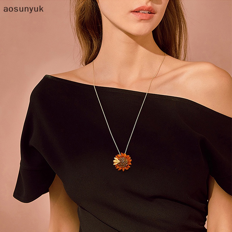 Aosunyuk Ghim Cài Áo Hình Hoa Hướng Dương Đính Đá Thời Trang Cho Nam Và Nữ