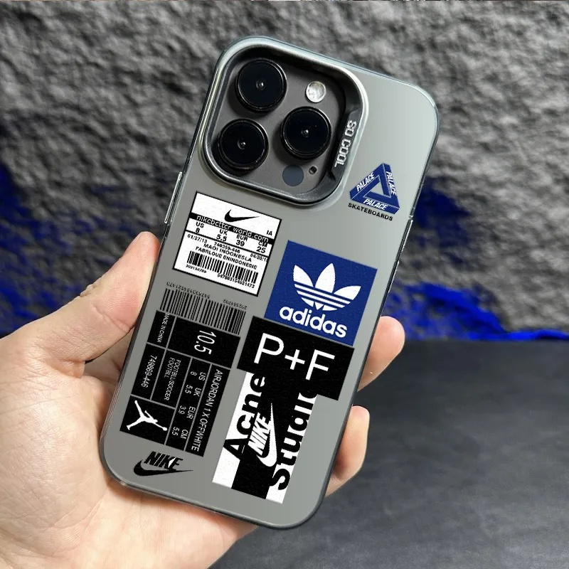 Just supreme Ốp Điện Thoại Màu gradient Họa Tiết Mạ Điện Chống Sốc Chống Rơi Cho iphone 15 14 11 13 12 pro max plus x xr xsmax