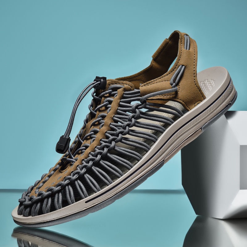 Dép Sandal Bằng Da Thật Thời Trang Mùa Hè 2023 Dành Cho Nam