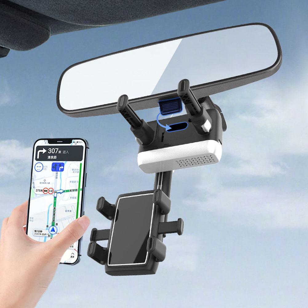 Giá Đỡ Điện Thoại / gps / Gương Chiếu Hậu Xoay Được Thông Dụng Cho Xe Hơi y7p4