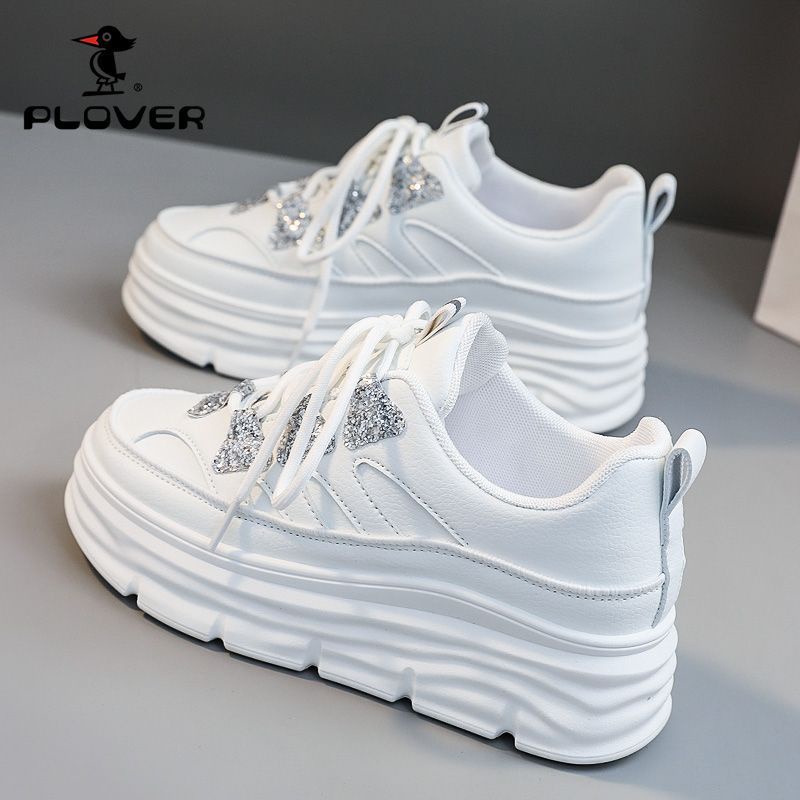 Giày Thể Thao Đế Dày 7cm Màu Trắng Phong Cách Mới 2023