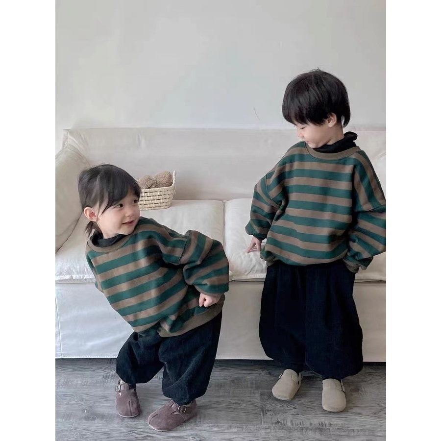 Áo Sweater Tay Dài Phong Cách Hàn Quốc Thời Trang Xuân Thu Mới Cho Bé Trai Và Gái