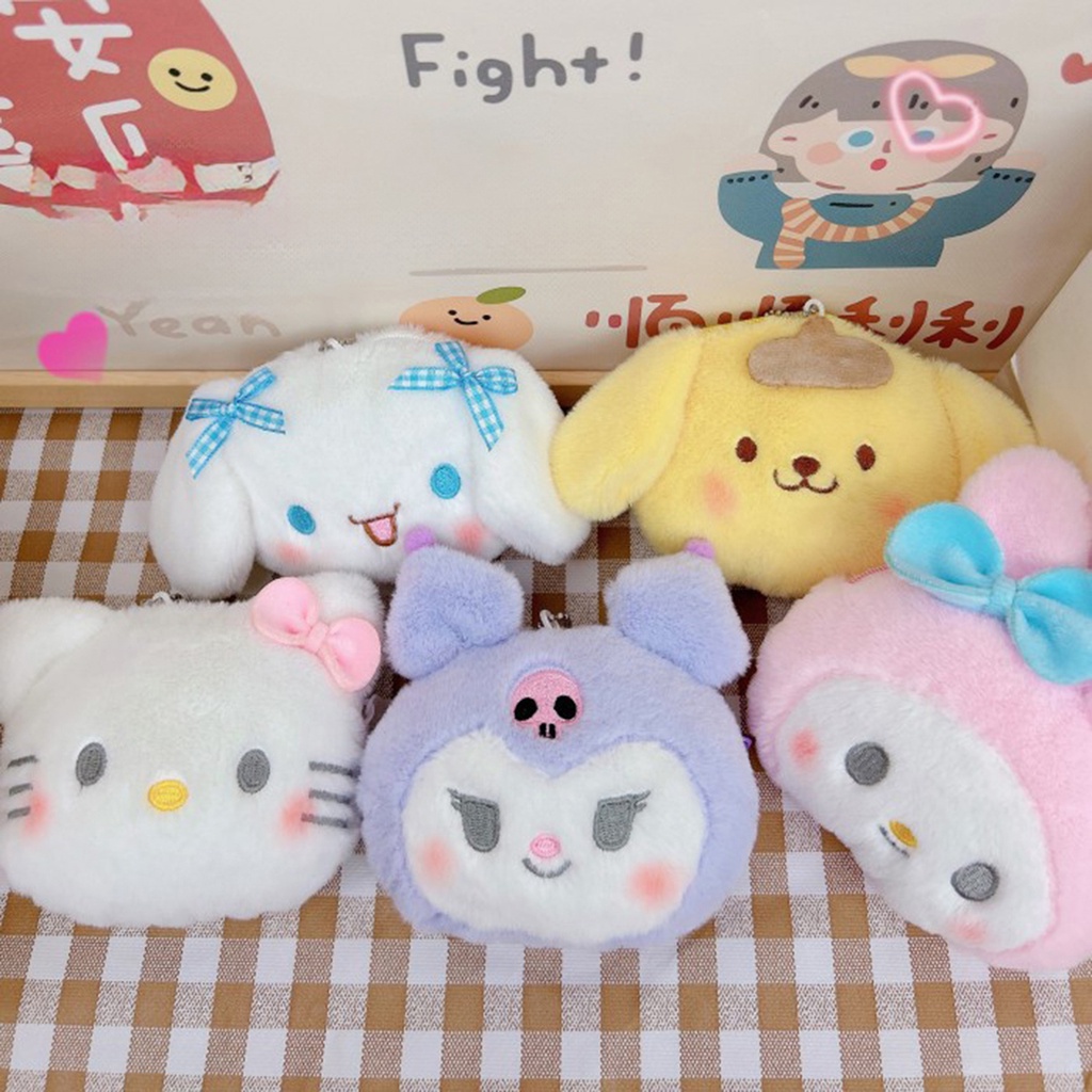 Sanrio Móc Khóa Hình Búp Bê Kuromi Nhồi Bông Đáng Yêu