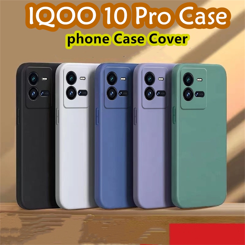Ốp Điện Thoại Silicon Màu Trơn Đơn Giản Cho iqoo 10 pro