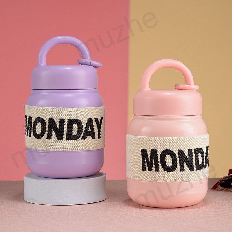 Bình Nước Giữ Nhiệt 500ml Bằng Thép Không Gỉ 316 Có Tay Cầm Tiện Dụng Cho Gia Đình / Văn Phòng