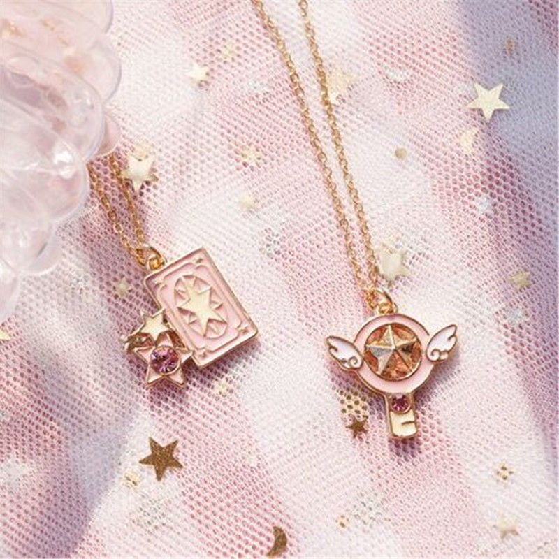 Ullo Dây Chuyền Mặt Thẻ Bài sakura Phong Cách Nhật Bản Xinh Xắn