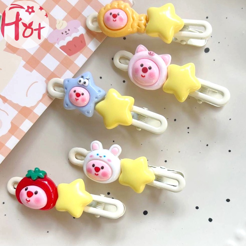 Jr 1 Kẹp Tóc Hình Ngôi Sao / Trái Dâu / Trái Dâu Ngọt Ngào Dễ Thương vn