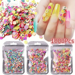 Set 1000 hạt đất sét nhiều kiểu họa tiết 3d trang trí móng tay nghệ thuật