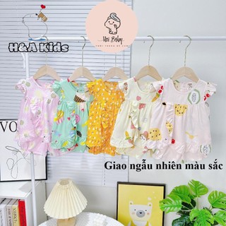 [Giao ngẫu nhiên Size 6-13kg] Đồ Bộ Tay Cánh Tiên Vải Tôn (Tole - Lanh) Mềm - Mịn - Mát Cho Bé Gái Unibaby - BTNN