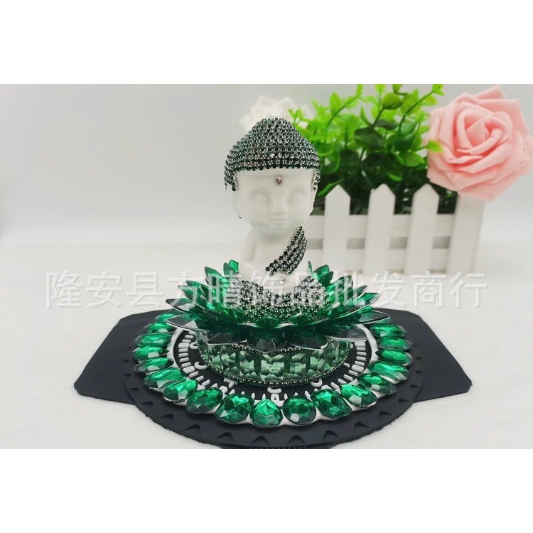 Tượng Phật Thích Ca đính đá để taplo xe ô tô - Tượng Phật đính đá cao cấp .