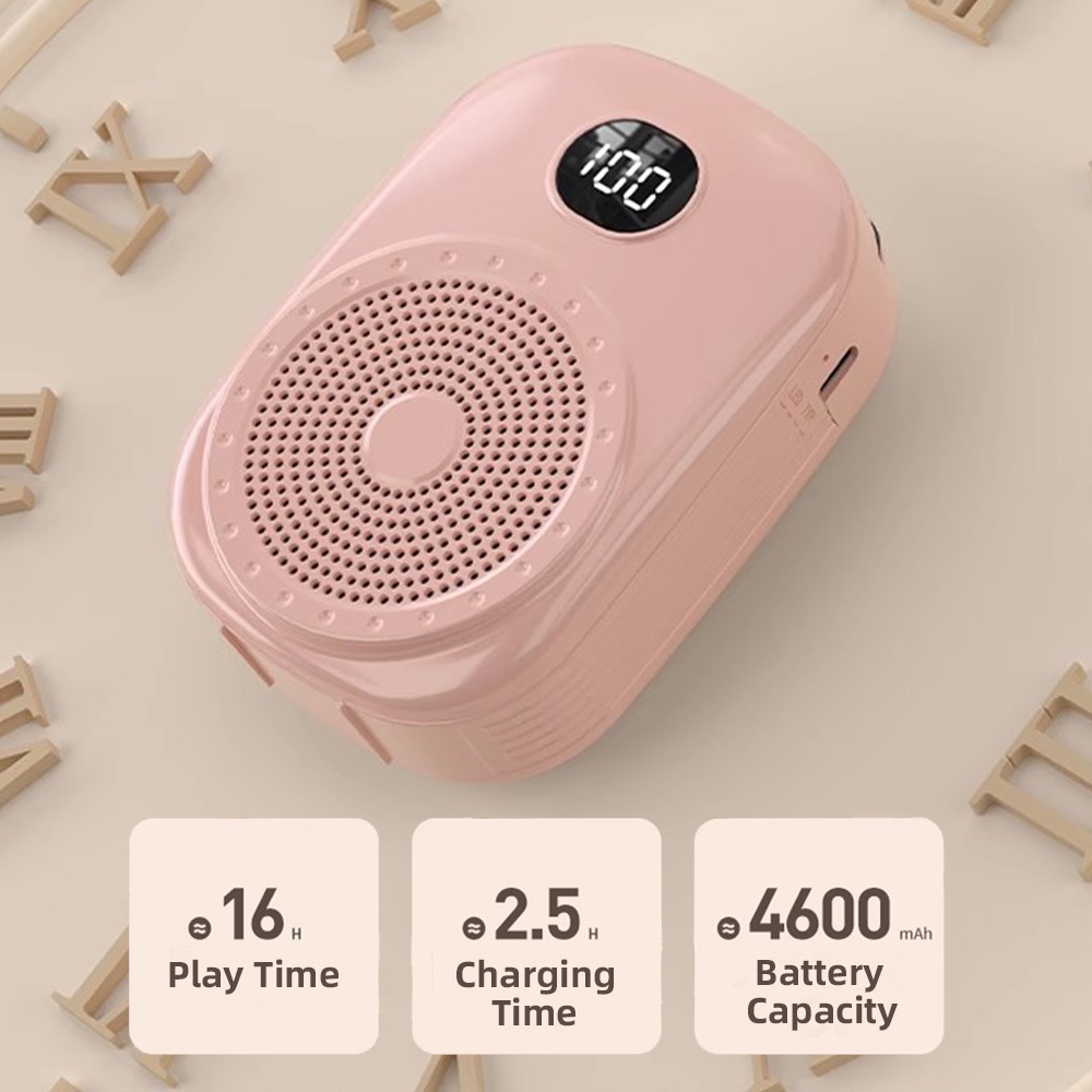 Loa Khuếch Đại Giọng Nói Không Dây 8w 4600mah Đa Năng Có Micro Cho Giáo Viên