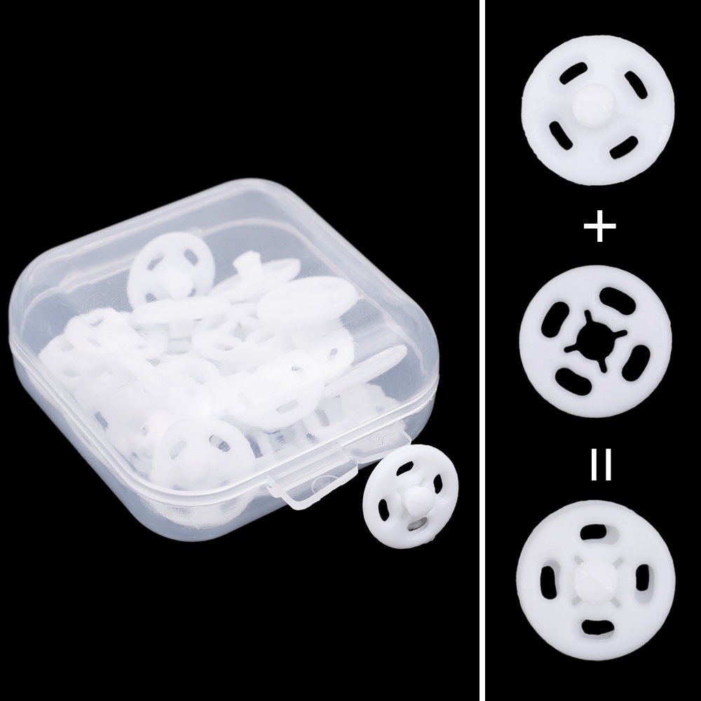 Fasters Set 30 Nút Bấm Bằng Nhựa abs Trong Suốt Chống Chói Dùng Để May Túi Xách / Áo Sơ Mi / Áo Sơ Mi diy
