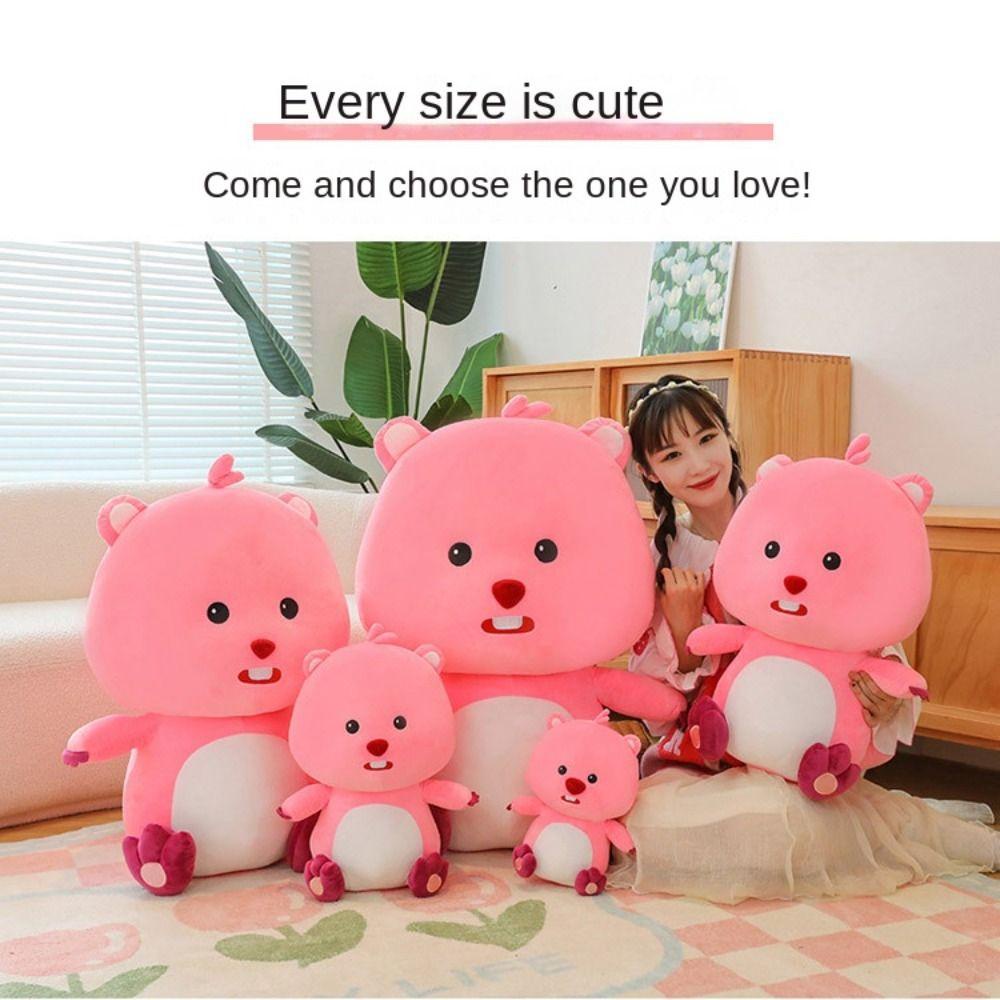 Mmluck loopy beaver Thú Nhồi Bông Màu Hồng Hoạt Hình Dễ Thương Dành Cho Trẻ Em