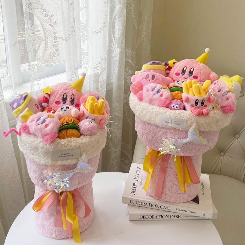 Dễ Thương Bó Hoa kirby Nhồi Bông Đáng Yêu Cho Bé