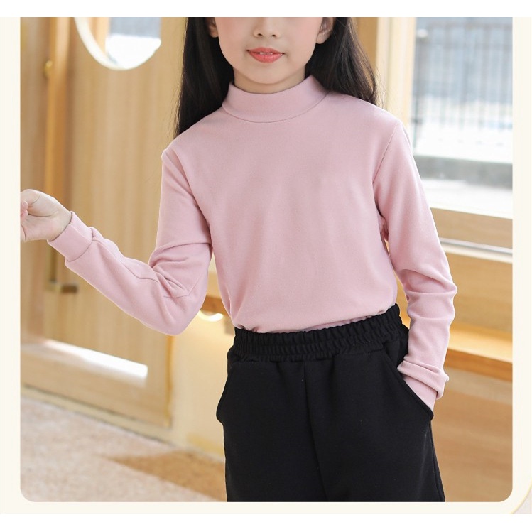 Áo Thun Tay Dài Cổ Tròn Màu Trơn Phong Cách Đức Thời Trang Thu Đông 90-160cm